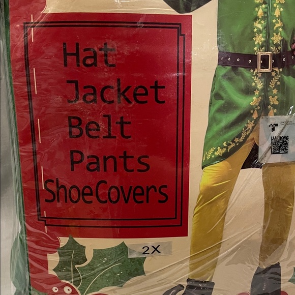 Christmas Elf Costume Set - Green and Yellow - Picture 2 of 4